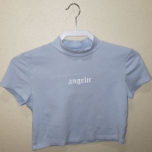 Angelic Light Blue Crop Top